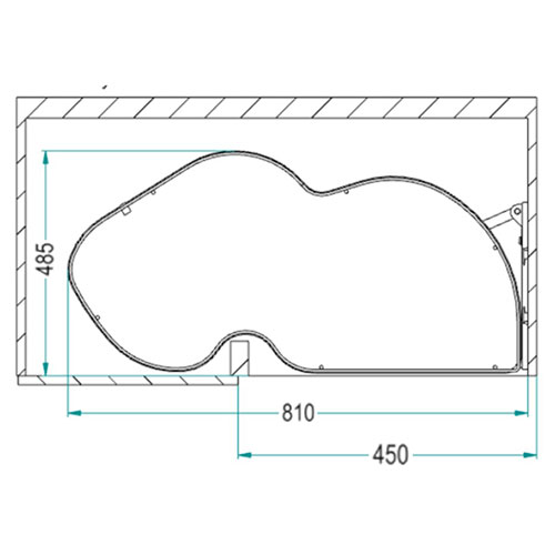 Полиця Ikona висувна 450/865х485мм поворотна, 2-х рівнева, права, Ardesia Полиця Ikona висувна 450/865х485мм поворотна, 2-х рівнева, права, Ardesia
