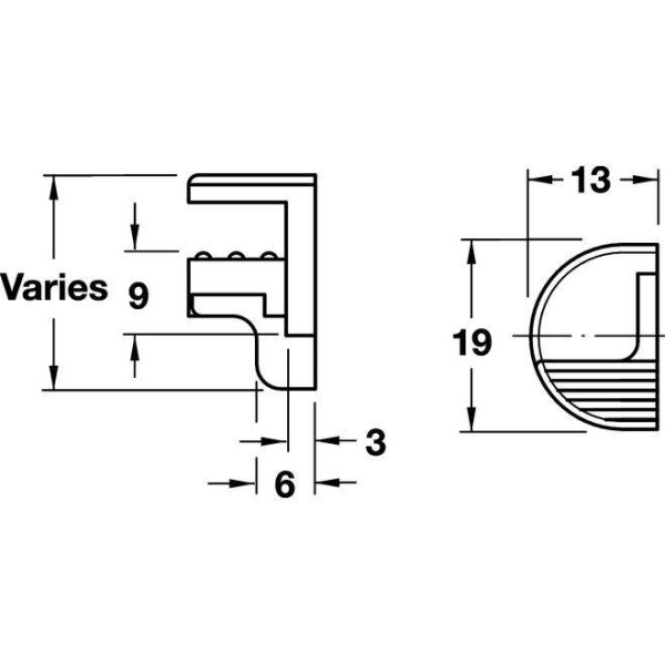Полицетримач для скла з фікс.6/8/10мм                                                           