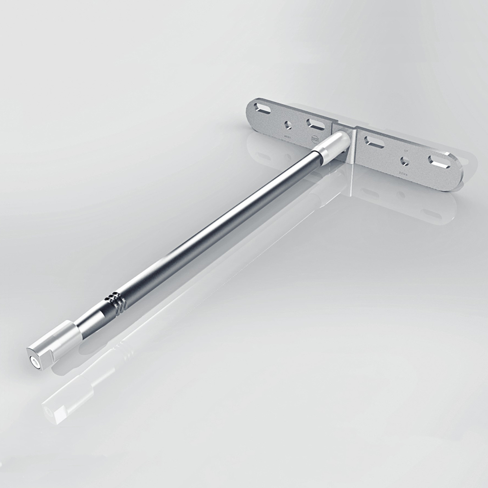 Полицетримач L=350мм d=18мм з кріпильн. пластиною для ДСП від 40мм, прихований монтаж, 30кг Полицетримач L=350мм d=18мм з кріпильн. пластиною для ДСП від 40мм, прихований монтаж, 30кг