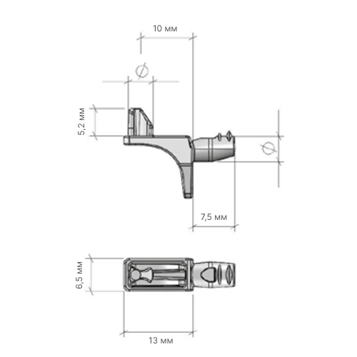 Полицетримач Safe Ultra з фіксацією, d=5мм, чорний нікель