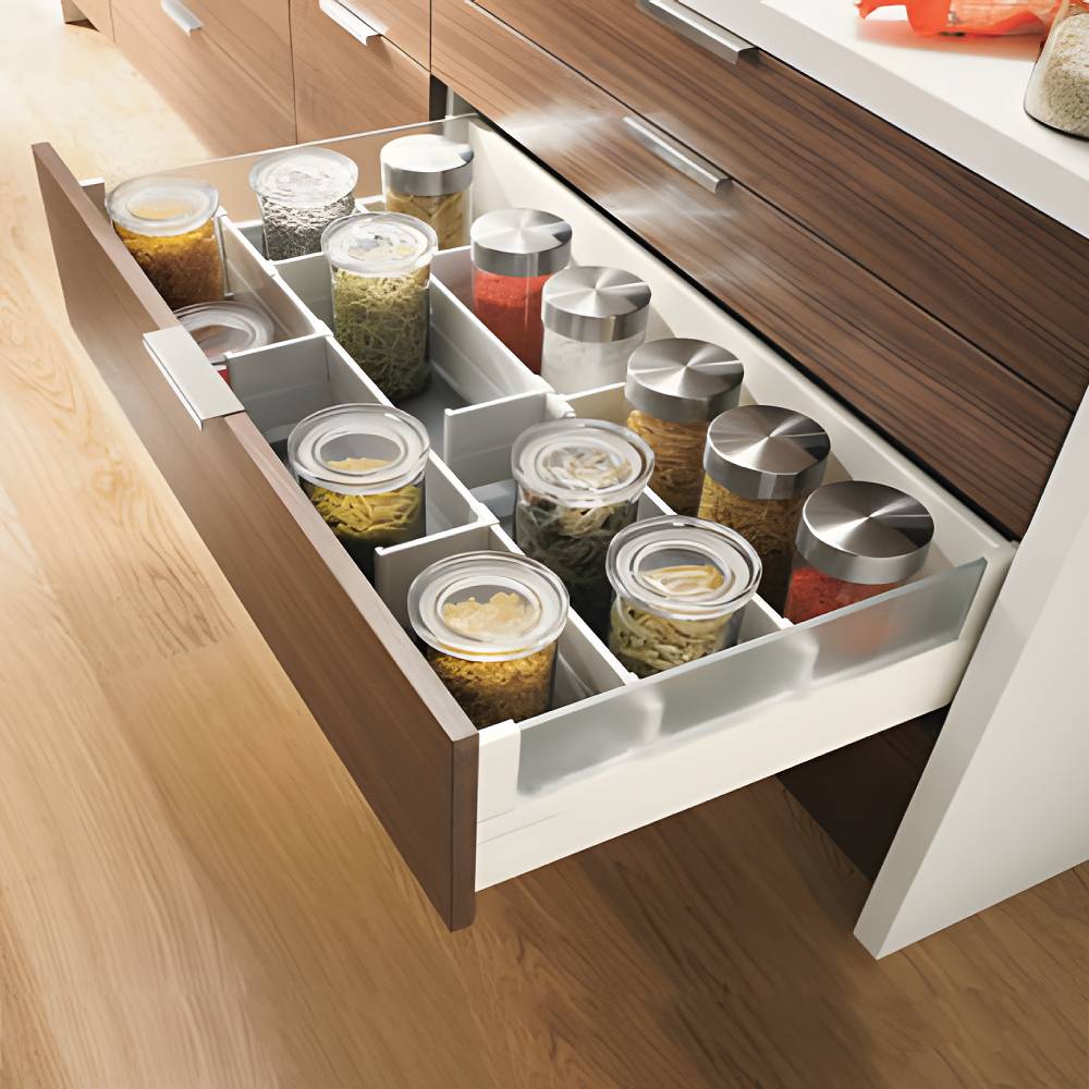 Поздовжній роздільник TANDEMBOX/INTIVO 100мм, білий шовк                                                  Поздовжній роздільник TANDEMBOX/INTIVO 100мм, білий шовк