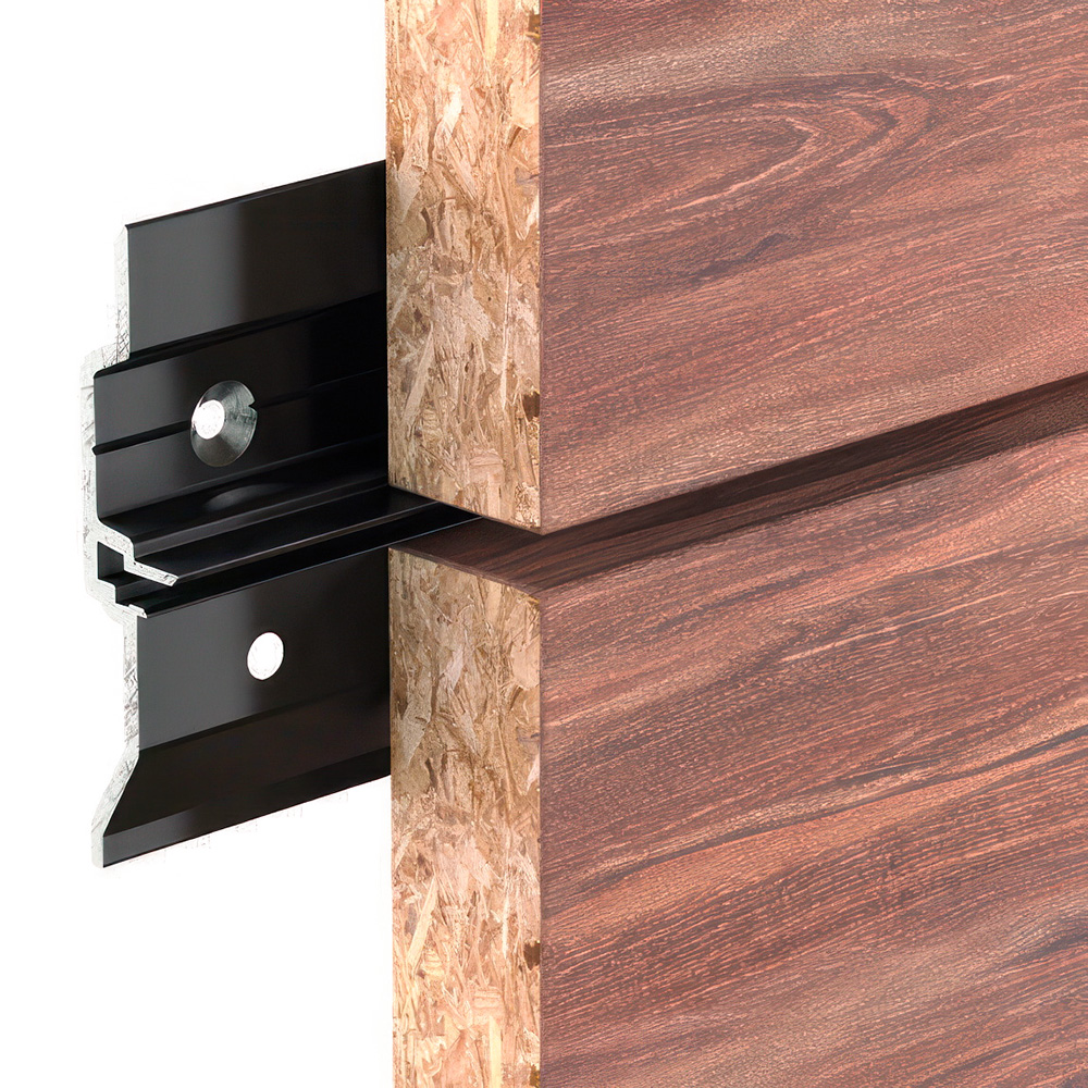 Профіль центральний LINE3 під 18-22 мм, L =  4.35 м, чорний  (алюміній анодований)