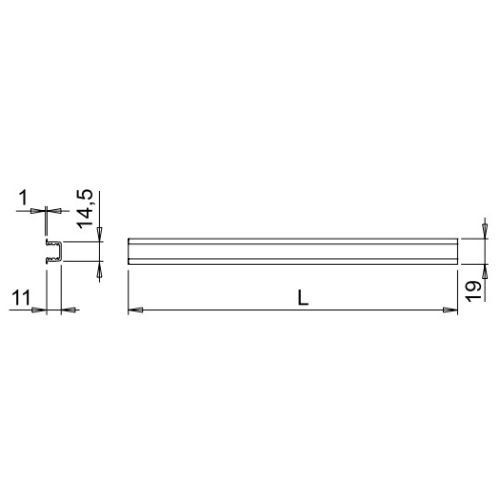 Профіль Diva (В) 2000мм, пластик, білий Профіль Diva (В) 2000мм, пластик, білий