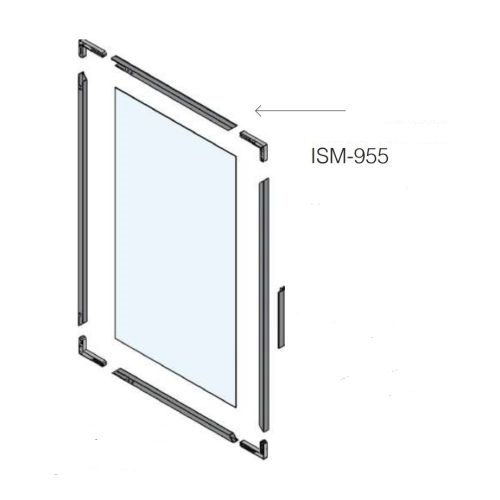 Профиль для дверей ISM956, 6100мм (для приклейки стекла), бронза картье (СВЕТЛЫЙ)