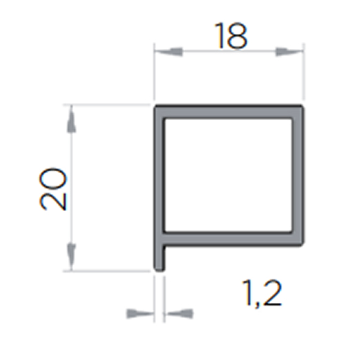 Профіль для дверей ISM 956, 6100мм, бронза карт'є