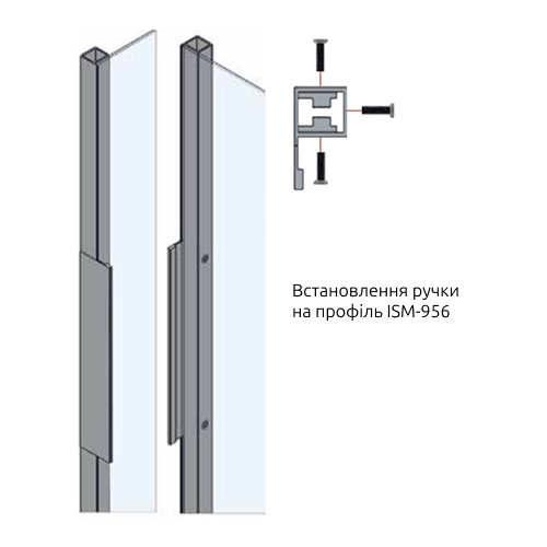 Профіль для дверей ISM 956, 6100мм, бронза карт'є