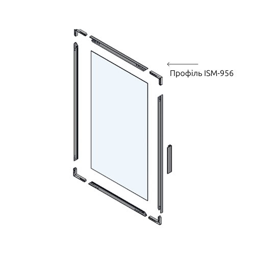 Профіль для дверей ISM 956, 6100мм, бронза карт'є