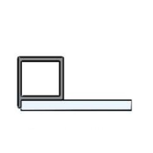 Профіль для дверей ISM 956, 6100мм (для приклеювання скла), чорний мат. Профіль для дверей ISM 956, 6100мм (для приклеювання скла), чорний мат.