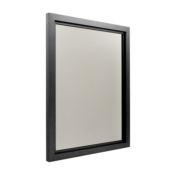Профиль для двери IKS mini, черный мат.(алюм.), 6100мм (стекло в паз) 