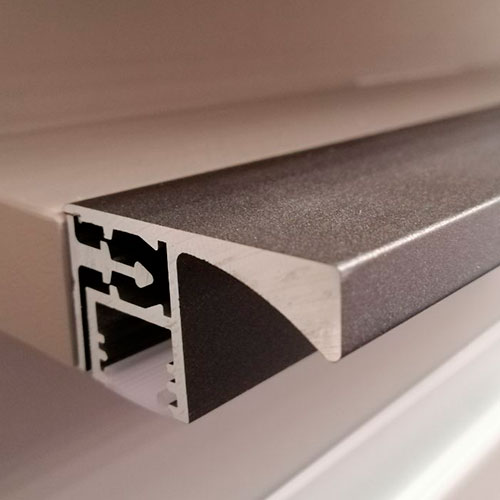 Профіль-ручка Gola, в верхні тумби під LED, графіт матовий (алюміній), 4.4м Профіль-ручка Gola, в верхні тумби під LED, графіт матовий (алюміній), 4.4м