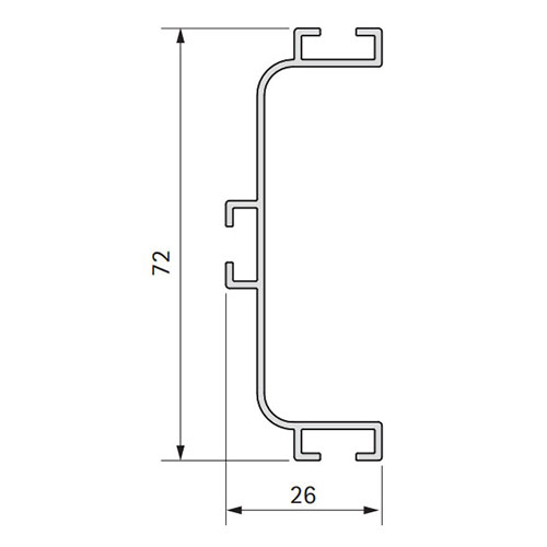Профіль-ручка Gola С, чорно-коричн. (алюм.), 4.2м Профіль-ручка Gola С, чорно-коричн. (алюм.), 4.2м