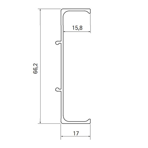 Профіль-ручка Gola С Clap`n`FIT, 2-сторонн., універс., алюміній, 4,2м Профіль-ручка Gola С Clap`n`FIT, 2-сторонн., універс., алюміній, 4,2м