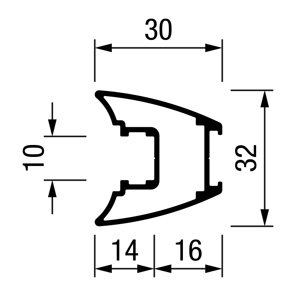 Профіль-ручка TR-Base, 2900мм, алюміній
