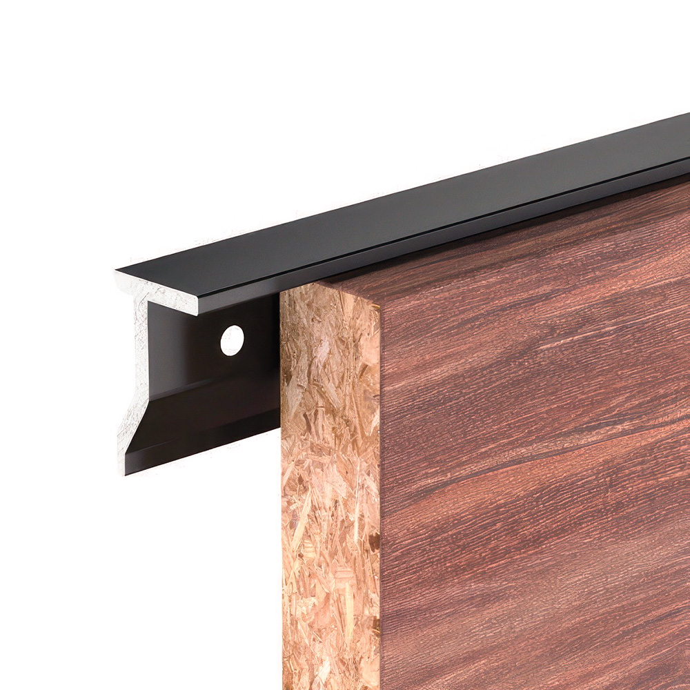 Профіль верхній/нижній LINE3 під 18-22 мм, L =  4.35 м, чорний (алюміній анодований)