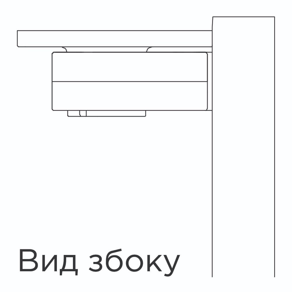 Профіль вертикальний Grid для розсувних дверей (кінцевий) 3000мм (I), коричневий