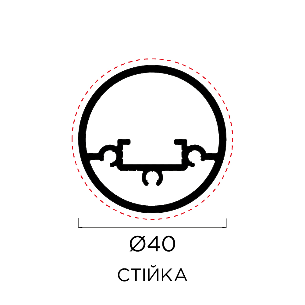 Профіль вертикальний Ponte для стільниць (пара), L=400мм, чорний браш