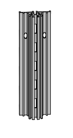 Профіль вертикальний C7003 3400мм з 2D регул. для панелей ДСП з отв. для полиць, алюміній не анод.