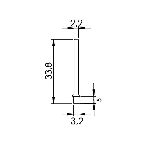 Профіль вертикальний FA813, 6100мм (для взуття), чорний Профіль вертикальний FA813, 6100мм (для взуття), чорний