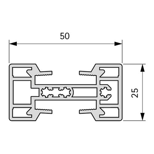 Профіль вертикальний, глухий, 2,6м, олива (анод.)
