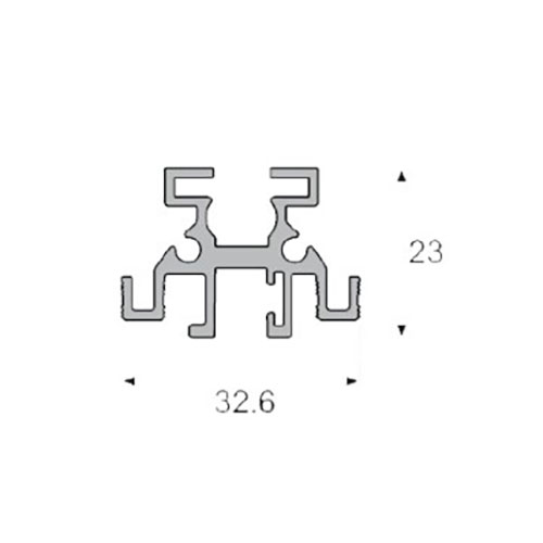 Профіль вертикальний TS603, не анодований, 6100мм Профіль вертикальний TS603, не анодований, 6100мм