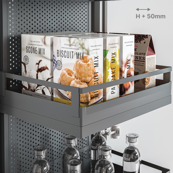Рама 400 Sous-Chef на шухляду колони для збільшення висоти, метал, сірий оріон