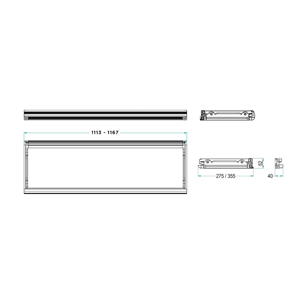 Рама для сушарки Ellite/Ikona, 1200мм, ардезія  Рама для сушарки Ellite/Ikona, 1200мм, ардезія