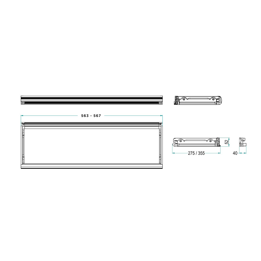 Рама для сушарки Ellite/Ikona, 600мм, ардезія  Рама для сушарки Ellite/Ikona, 600мм, ардезія