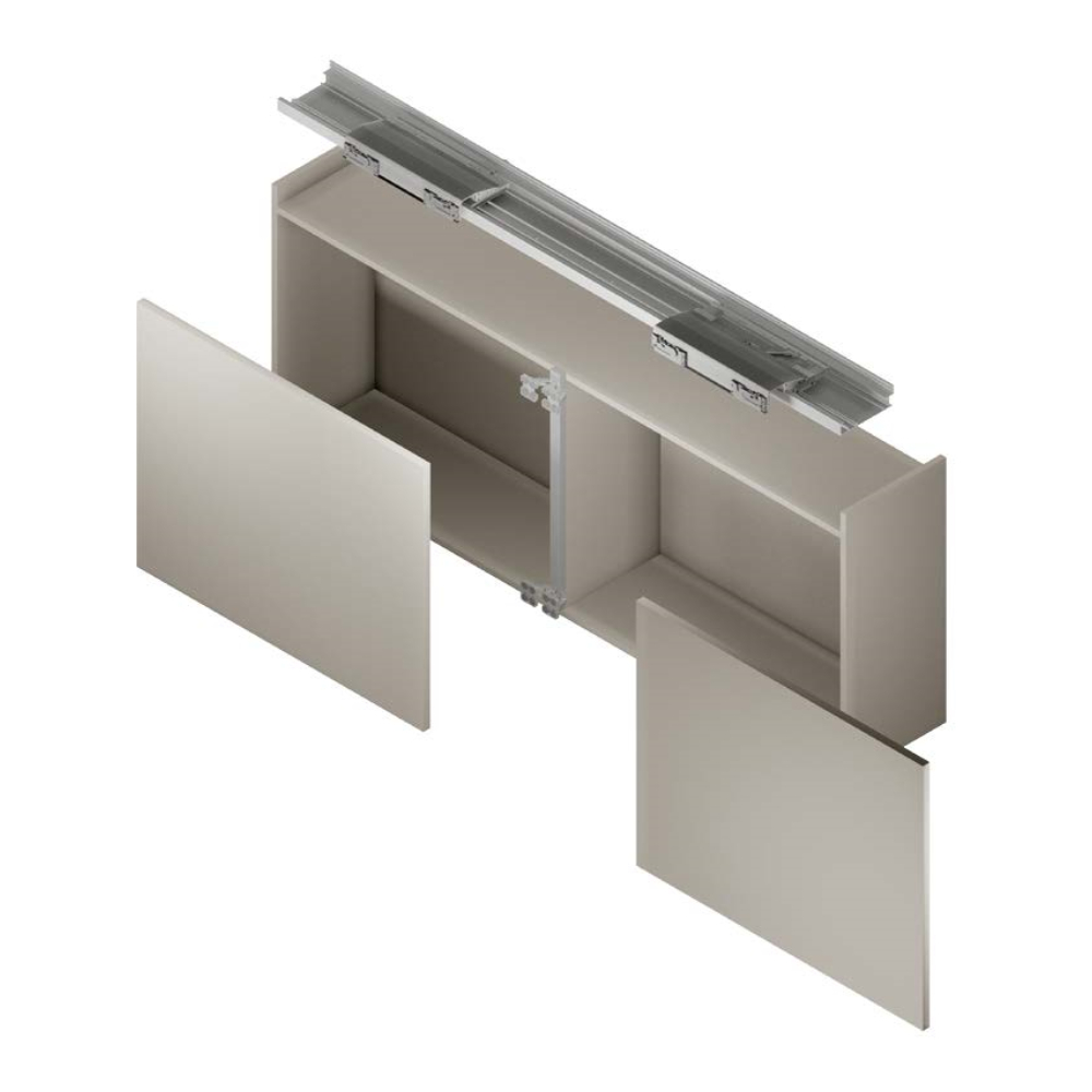 Розсувна система A Fil на 3 двері, 25кг, з дотяом Розсувна система A Fil на 3 двері, 25кг, з дотяом