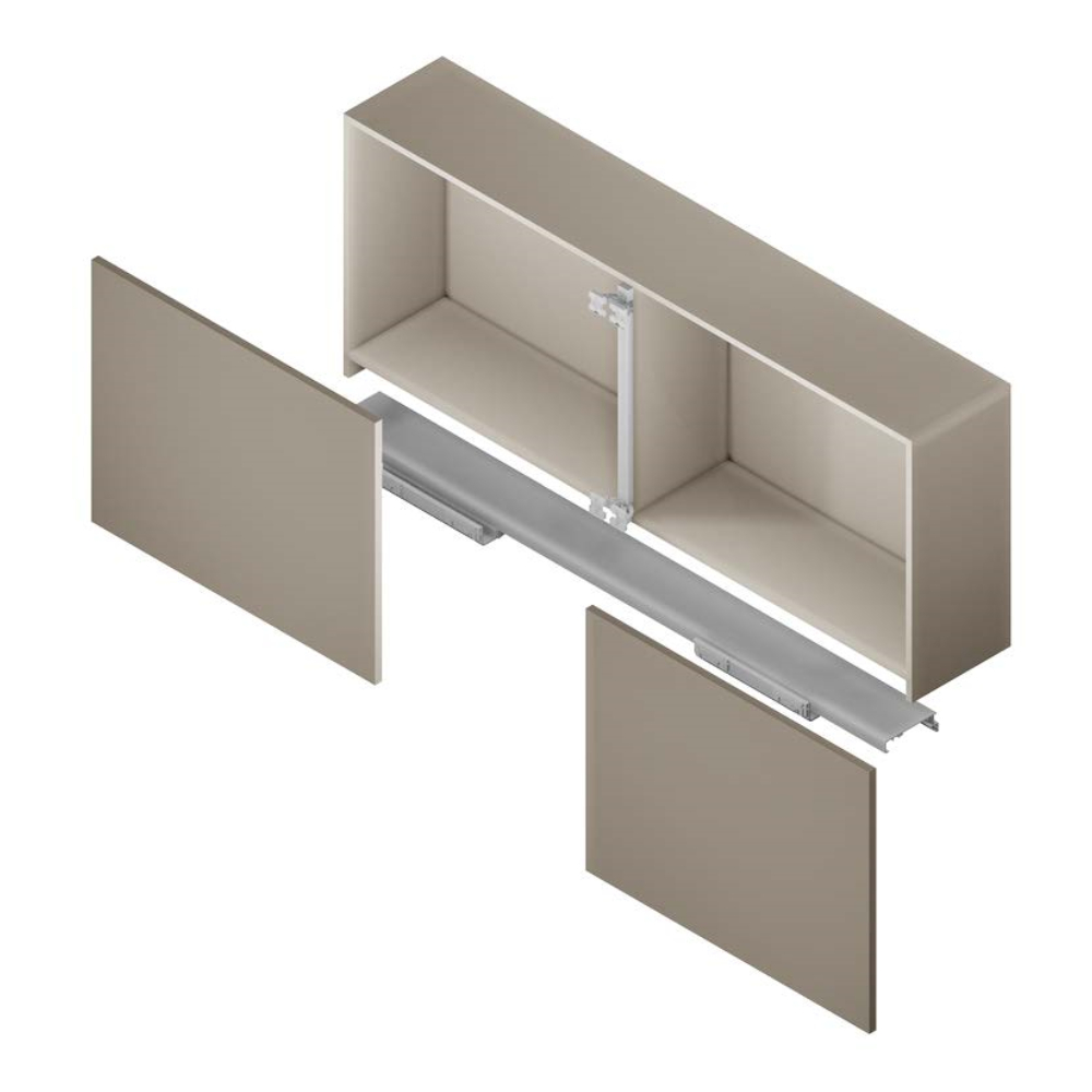 Розсувна система A Fil на 3 двері, 25кг, з дотяом Розсувна система A Fil на 3 двері, 25кг, з дотяом