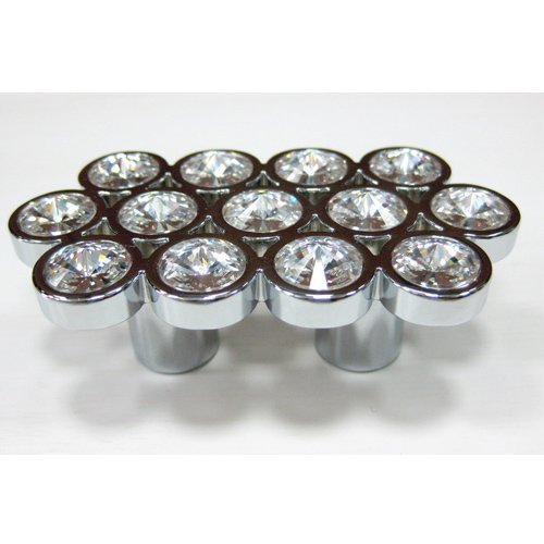 Ручка хром пол./кругл.кристал м/о 32мм                                                              Ручка хром пол./кругл.кристал м/о 32мм