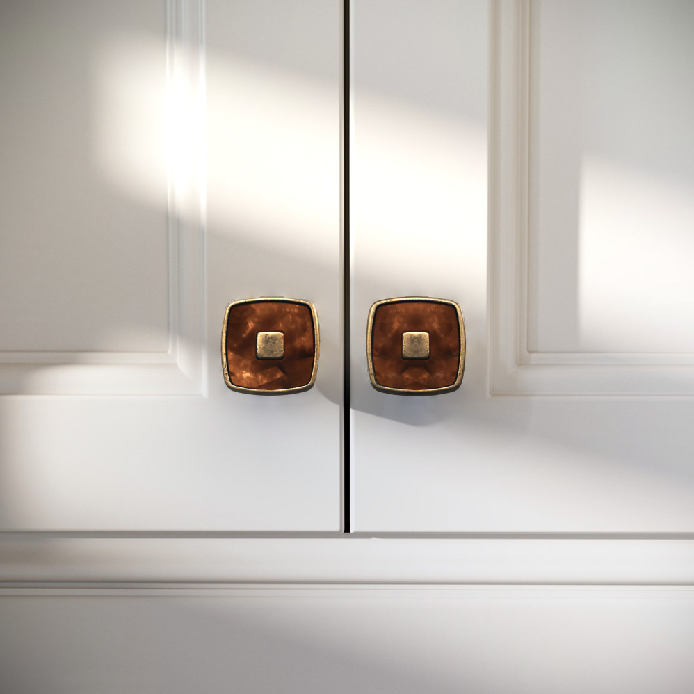 Ручка-кнопка стара бронза/штучні перли Ручка-кнопка стара бронза/штучні перли