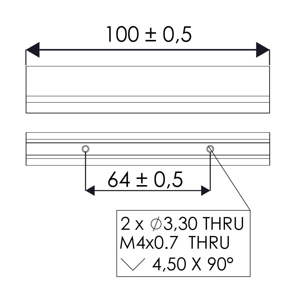 Ручка LUCENTE 100х21хh30мм, м/о 64мм, бронза матова Ручка LUCENTE 100х21хh30мм, м/о 64мм, бронза матова