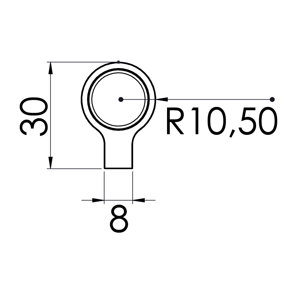 Ручка LUCENTE 1200х21хh30мм, м/о 1088мм, чорний матовий Ручка LUCENTE 1200х21хh30мм, м/о 1088мм, чорний матовий