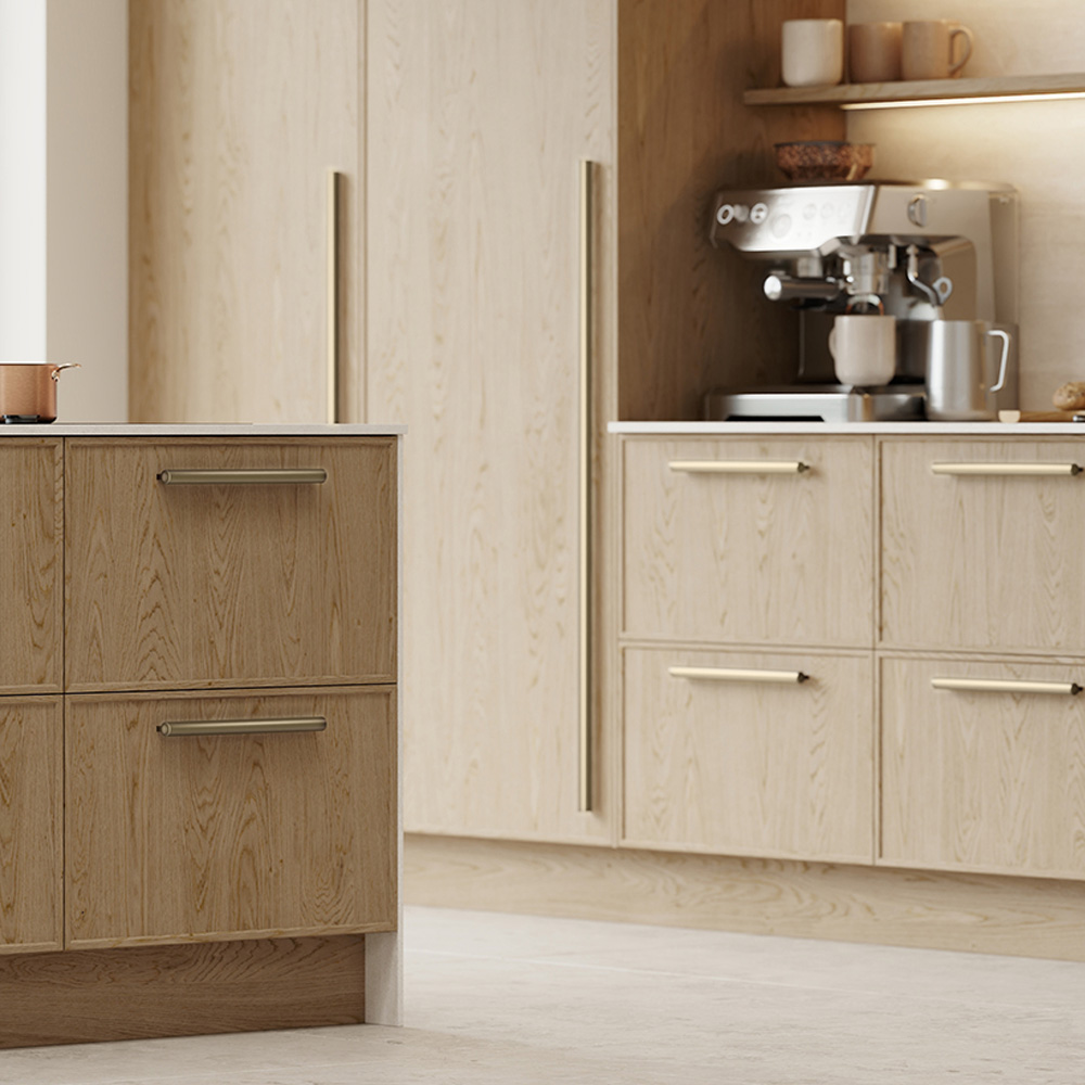 Ручка LUCENTE 1200х21хh30мм, м/о 1088мм, латунь матова
