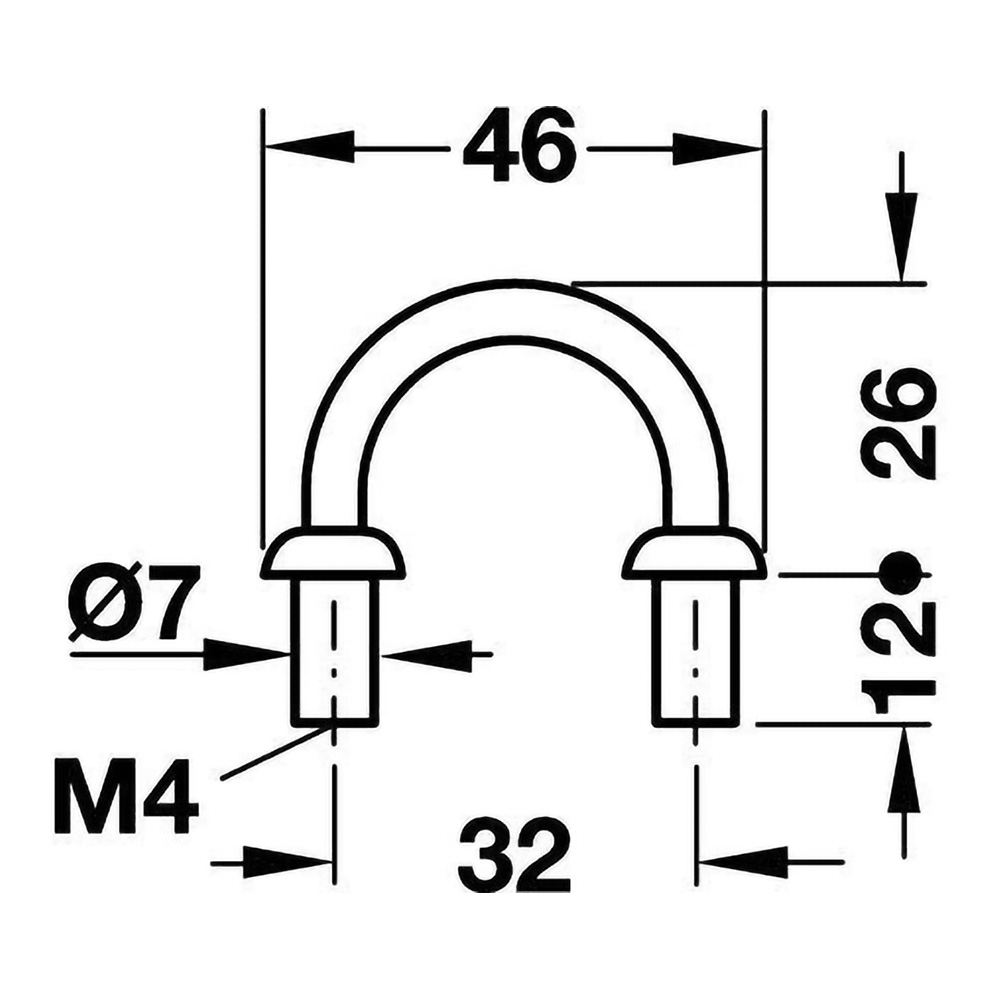 Ручка никель мат./кожа 46х26мм   