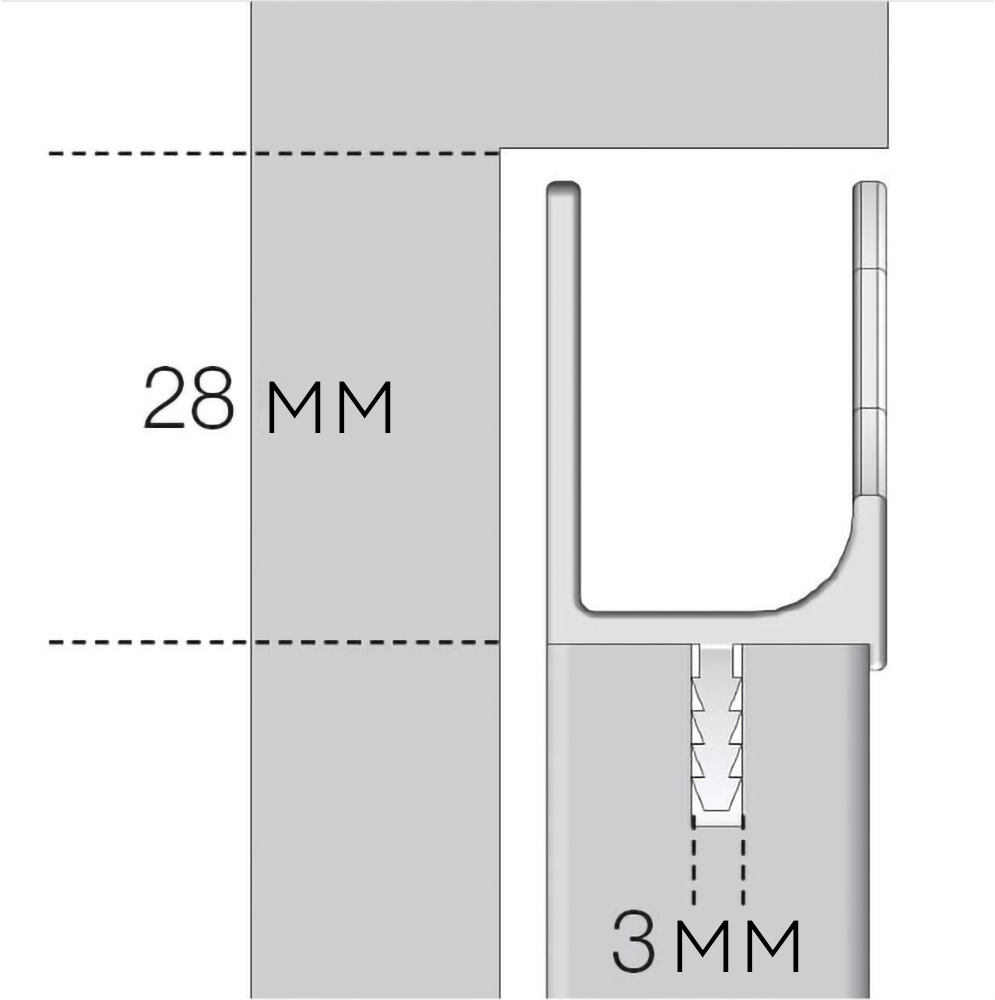 Ручка PARALLEL, L=296мм, нерж
