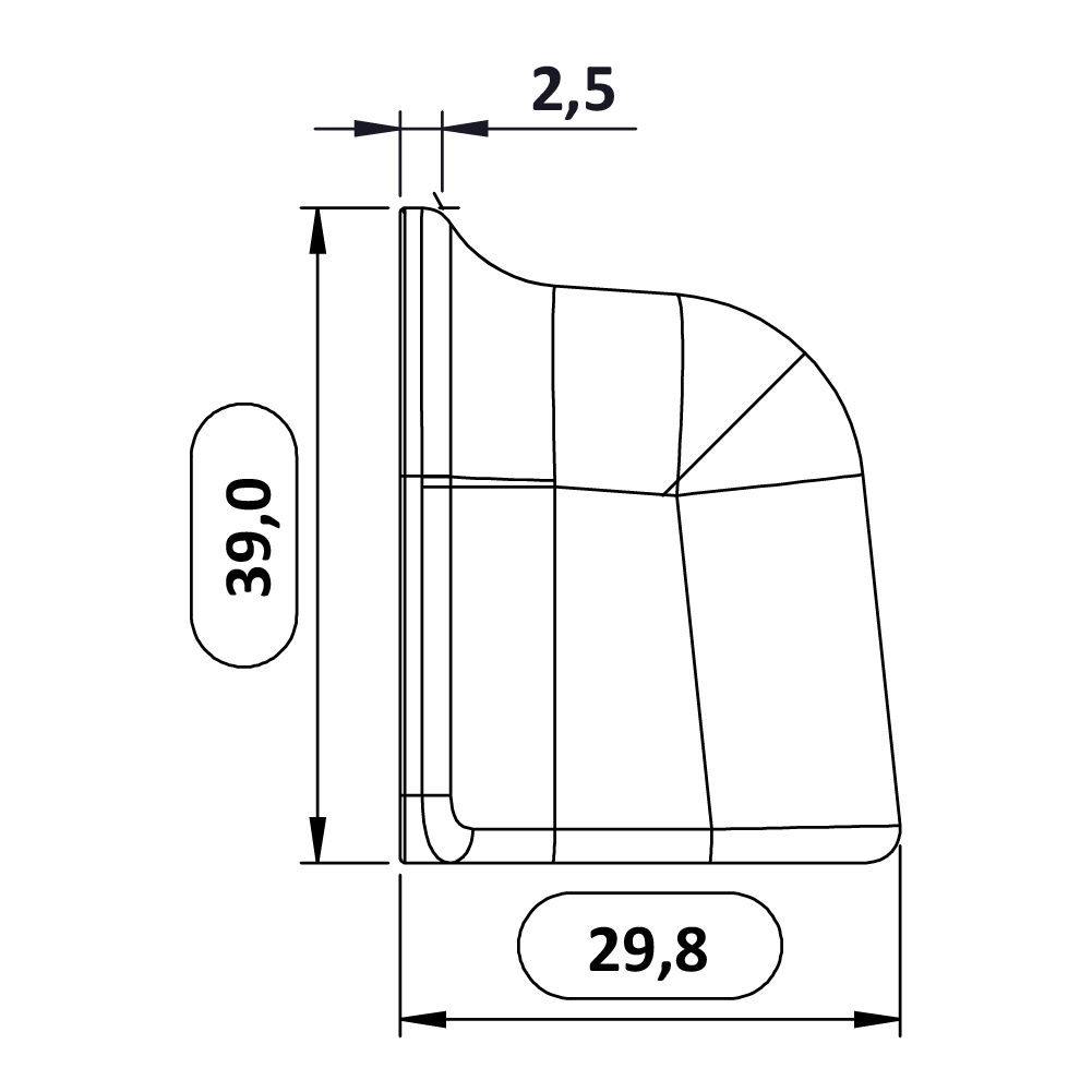 Ручка-мушля PORT, L=112мм, м/о 96мм, чорний мат Ручка-мушля PORT, L=112мм, м/о 96мм, чорний мат