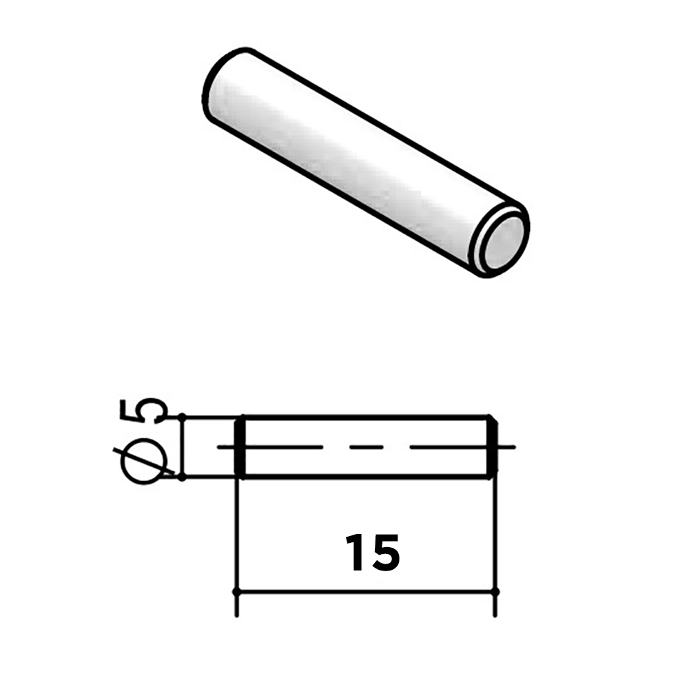 Штифт d5х15мм PA503, цинк к арт.GN501 Штифт d5х15мм PA503, цинк к арт.GN501