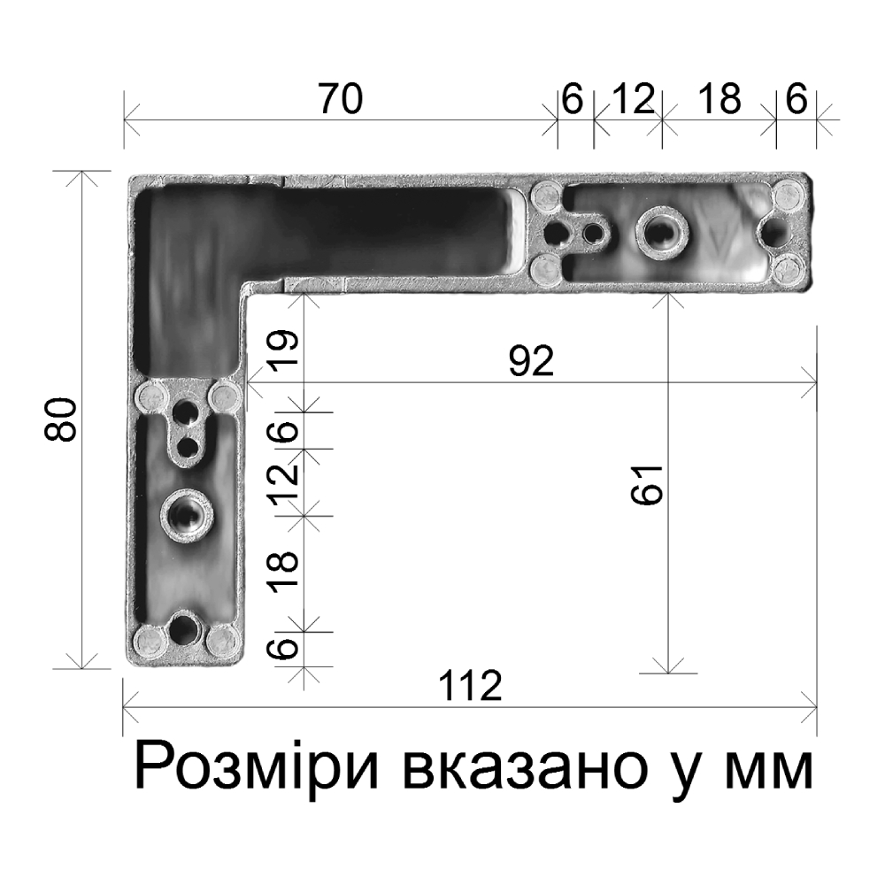 З'єднувальний елемент для дверей IS 954, правий (А) (цамак) З'єднувальний елемент для дверей IS 954, правий (А) (цамак)