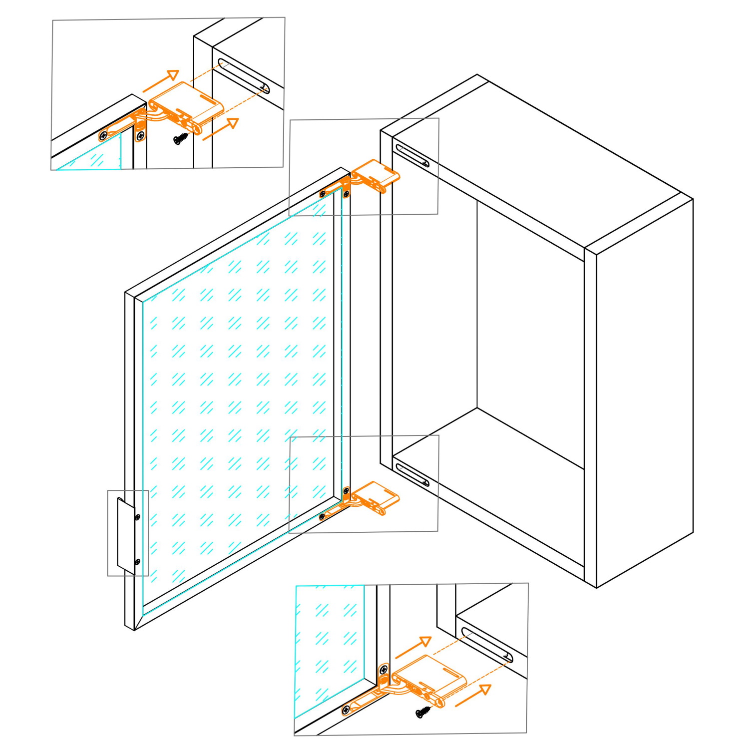З'єднувальний елемент для дверей ISM 955, правий (цамак) З'єднувальний елемент для дверей ISM 955, правий (цамак)