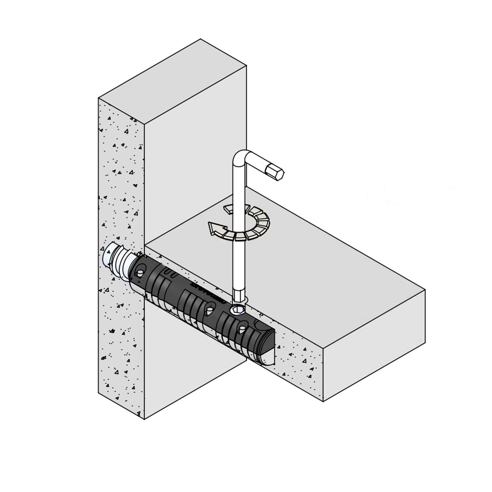 Стяжка прихована M6 d=12, L=28мм Стяжка прихована M6 d=12, L=28мм