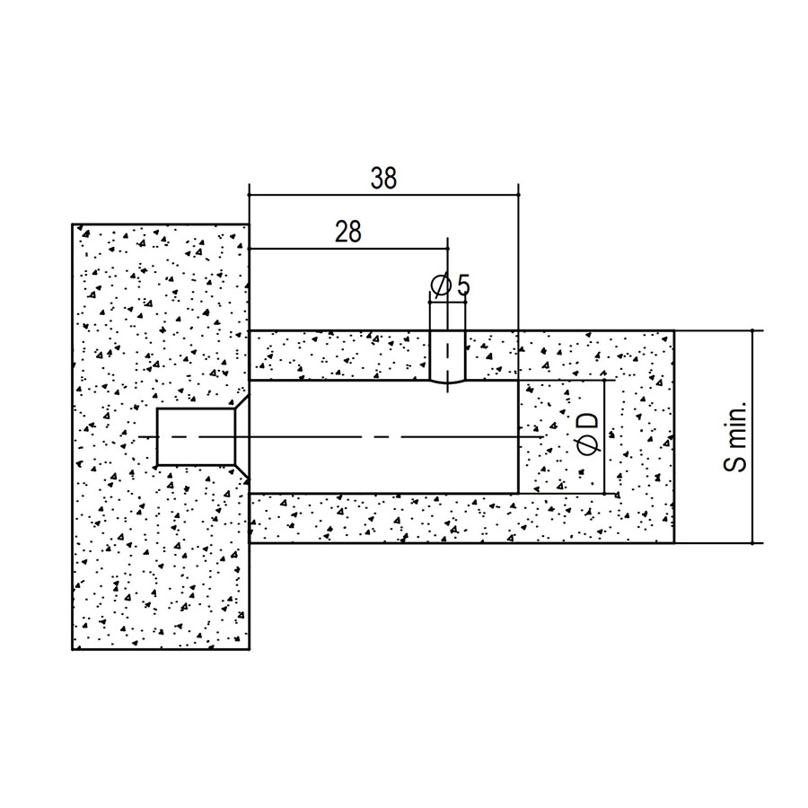Стяжка прихована M6 d=12, L=28мм Стяжка прихована M6 d=12, L=28мм