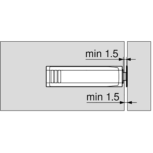 TIP-ON длинный d10x76мм, для вклад. и высок. дверей H от 1300мм, серый (пластик) 