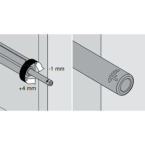 TIP-ON короткий d10x50мм, для наклад. дверей H до 1300мм, білий (пластик) TIP-ON короткий d10x50мм, для наклад. дверей H до 1300мм, білий (пластик)