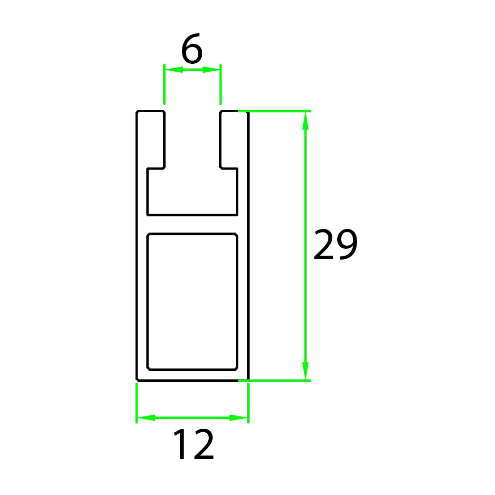 Труба гардеробная 29х13мм, бронза Картьє, 6000мм