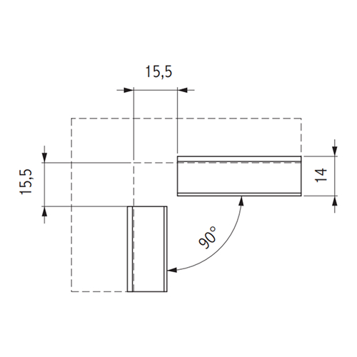 Кут внутрішній 90гр. алюм. H=60мм (алюм.)                                                            