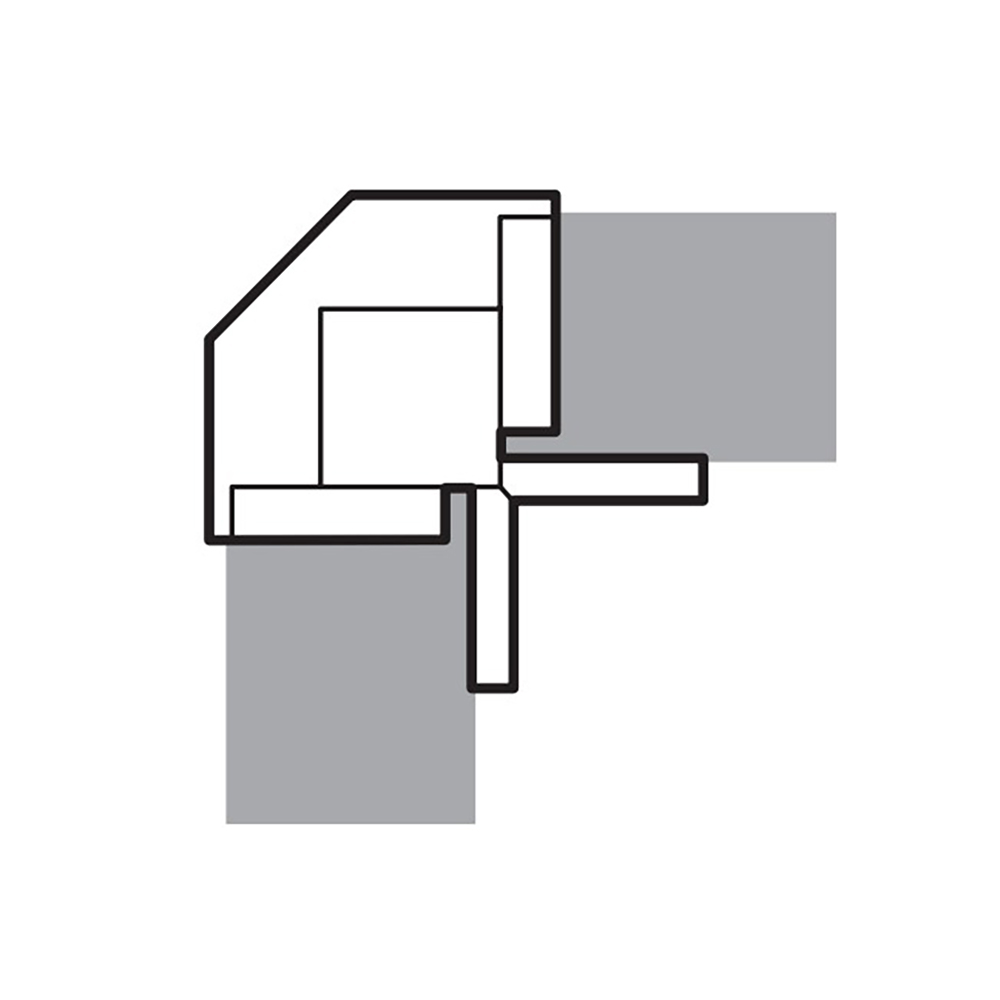 Кут з'єднувальний зовнішній 90° до цоколя з LED-підсвіткою, чорний (алюм.) Кут з'єднувальний зовнішній 90° до цоколя з LED-підсвіткою, чорний (алюм.)