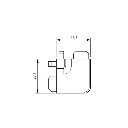 Кут з'єднувальний зовн. до профіля Gola L, нерж. (пласт.) Кут з'єднувальний зовн. до профіля Gola L, нерж. (пласт.)