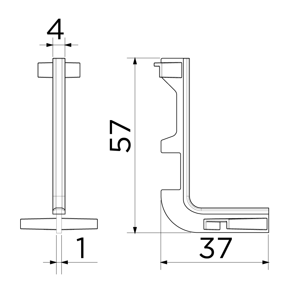 Кут з'єднувальний зовн. до профіля Gola L, алюм. (пласт.) Кут з'єднувальний зовн. до профіля Gola L, алюм. (пласт.)