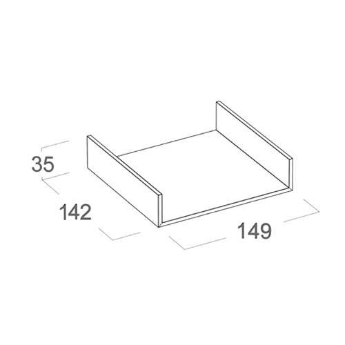 Універсальний короб 149мм, малий, горіх Canaletto (компакт-ламінат) Універсальний короб 149мм, малий, горіх Canaletto (компакт-ламінат)